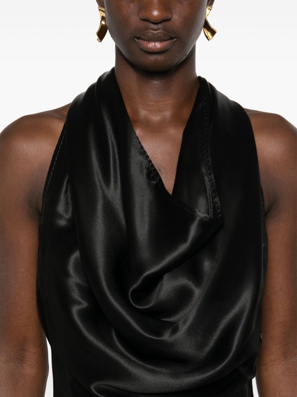 Bottega Veneta Women Top Drappeggiato In Viscosa Fluida