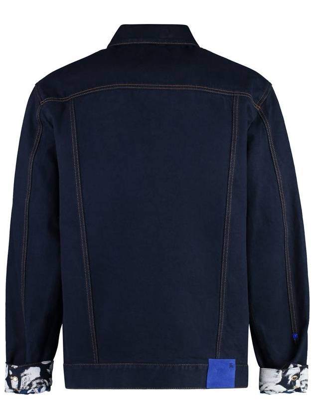 Burberry Logo Patch Denim Jacket Navy