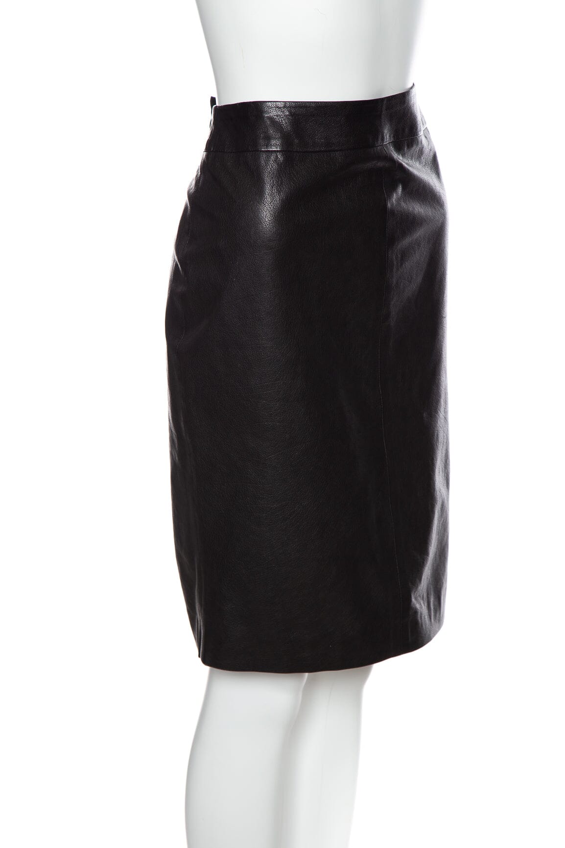 Chanel Leather Pencil Skirt SZ 40