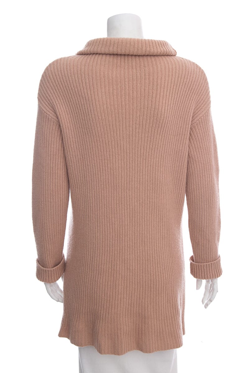 Valentino Dark Beige Turtleneck Long Sweater SZ M
