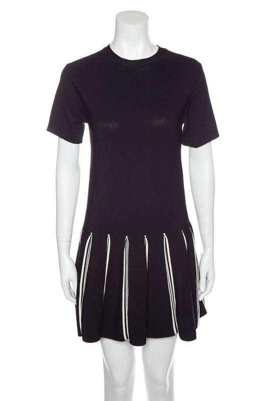 Valentino Black Short Sleeve Knit Dress SZ XS