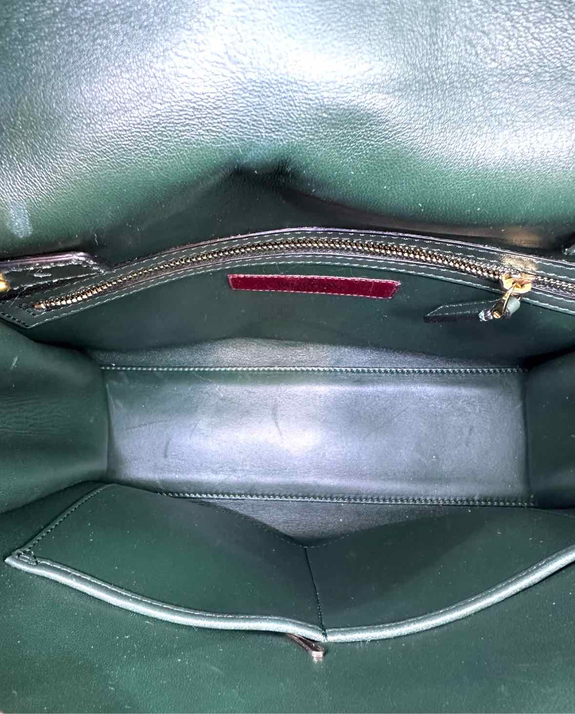VALENTINO Forest Green Leather Handbag