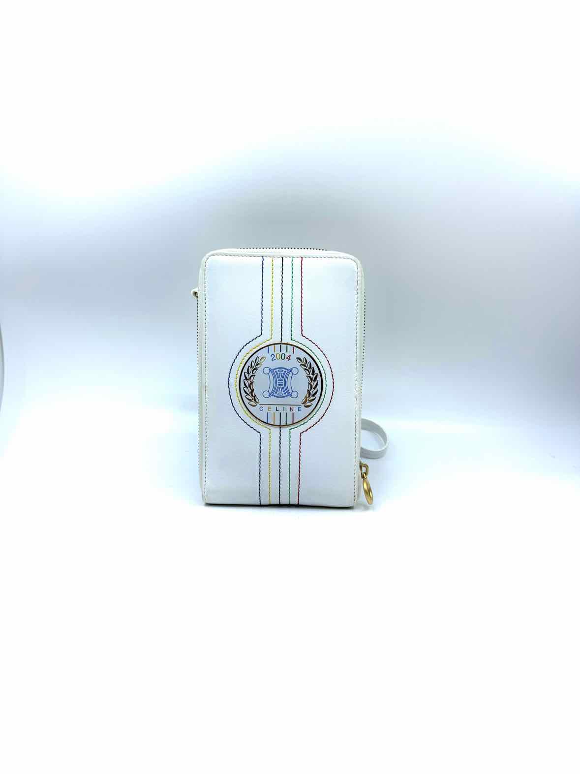 CELINE White Leather Wallet