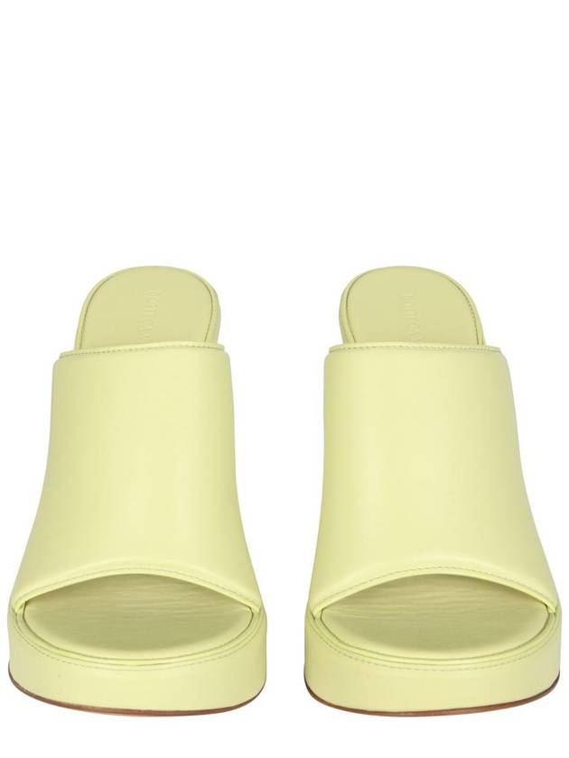 Bottega Veneta Lambskin Platform Wedge Heel Yellow