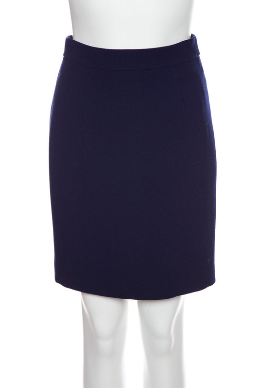 Chanel Vintage Navy Skirt SZ S