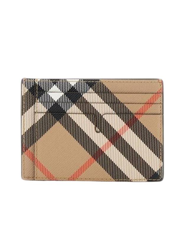 Burberry Check Card Wallet Beige