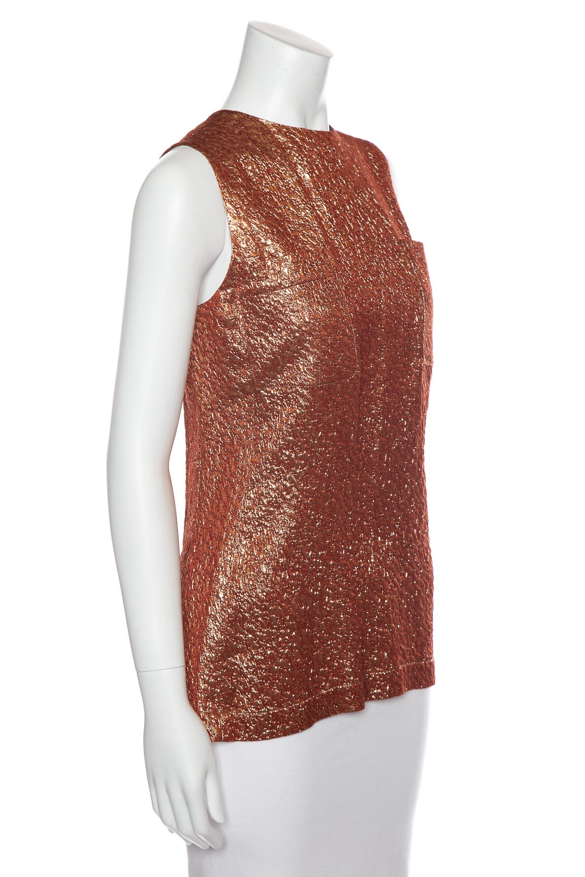 Chanel Vintage 1996 Red Shimmery Tank SZ 38