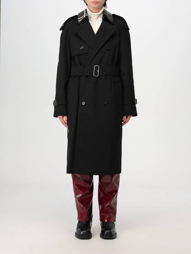 Burberry Detachable Collar Trench Coat Black