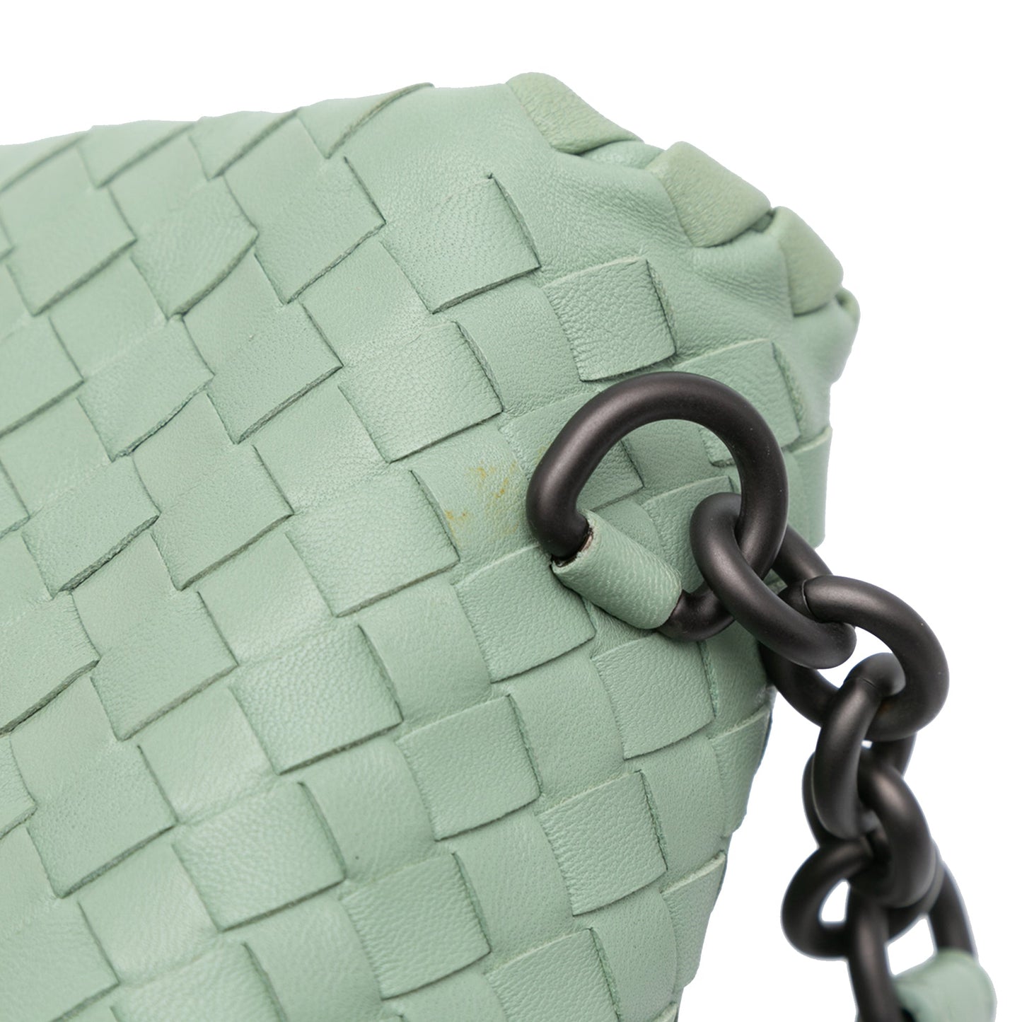 Green Bottega Veneta Small Nappa Intrecciato Olimpia Bag