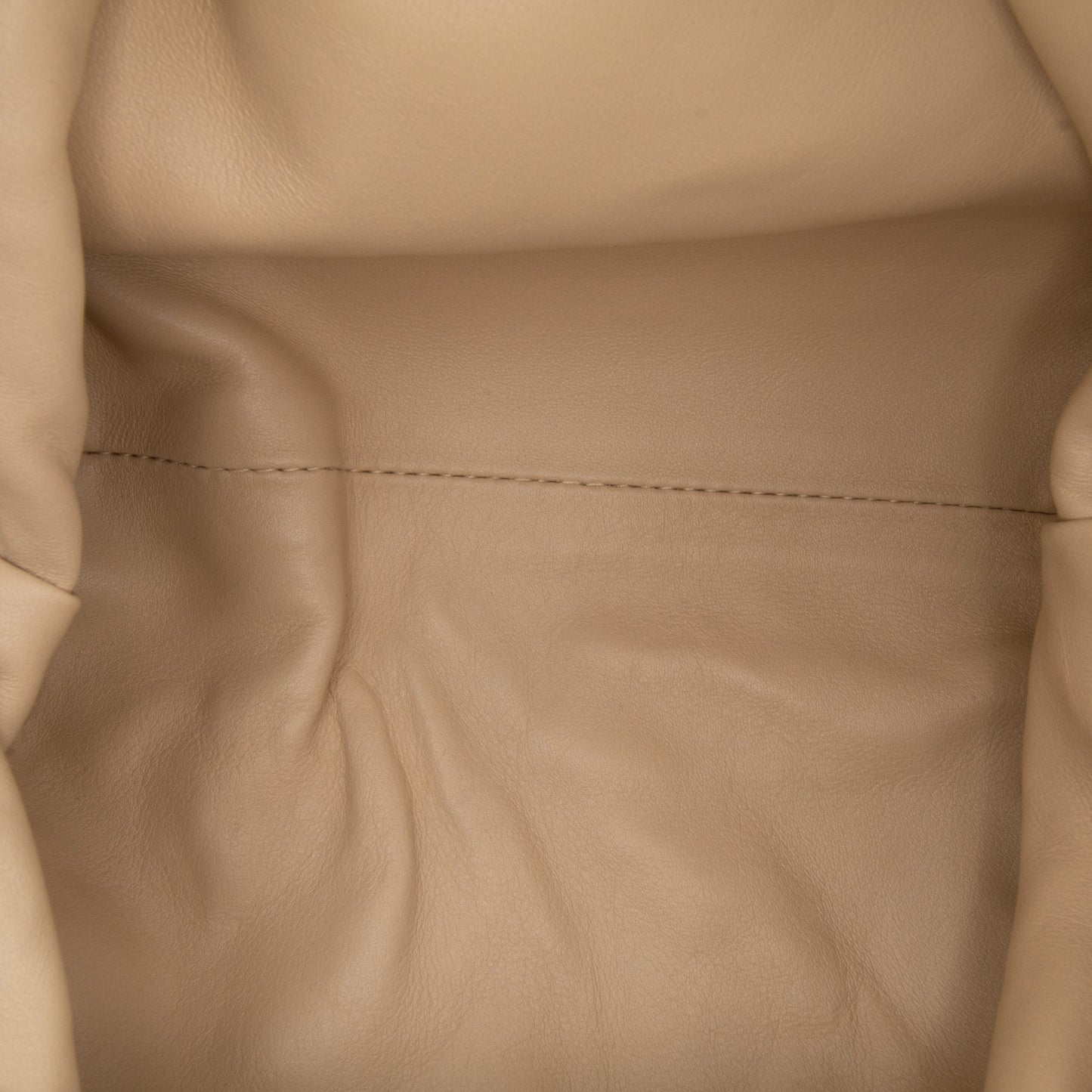 Beige Bottega Veneta Lambskin The Mini Pouch Crossbody Bag