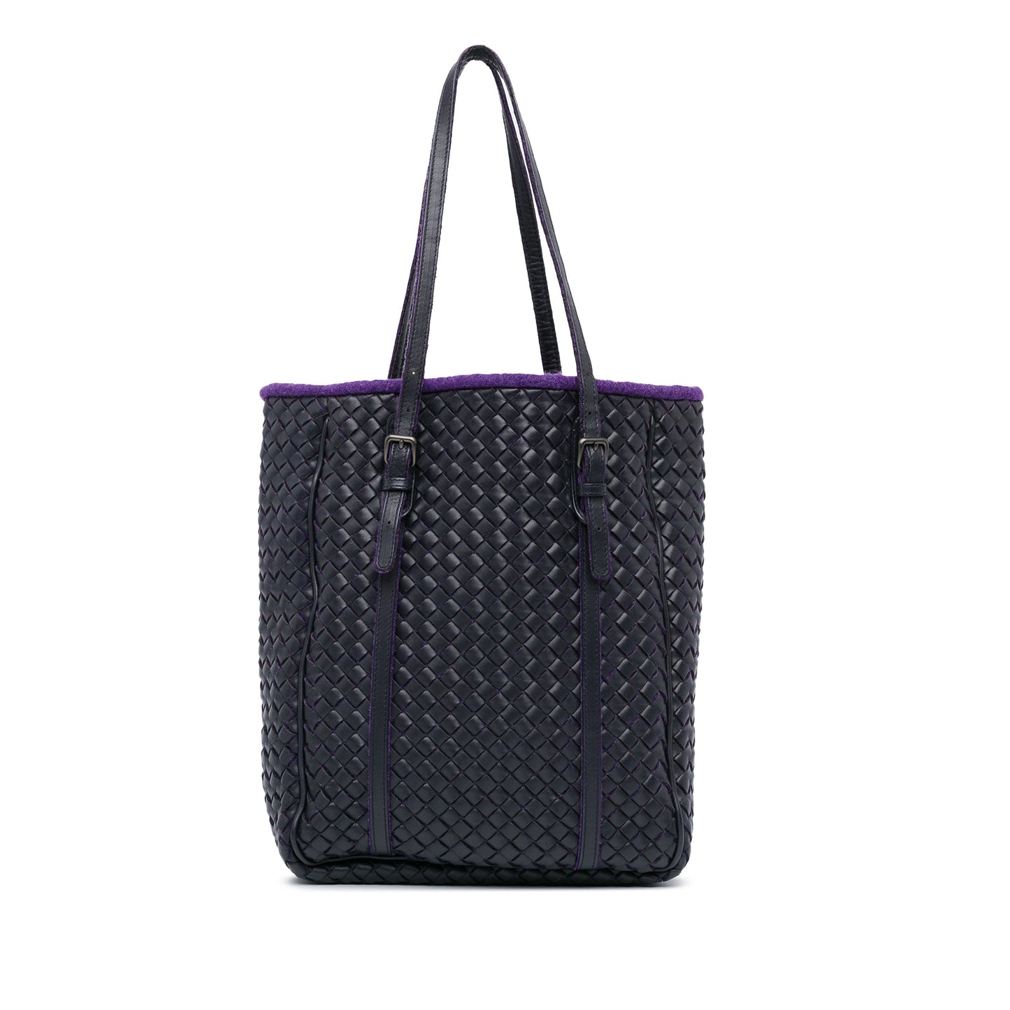 Purple Bottega Veneta Leather Intrecciato Tote