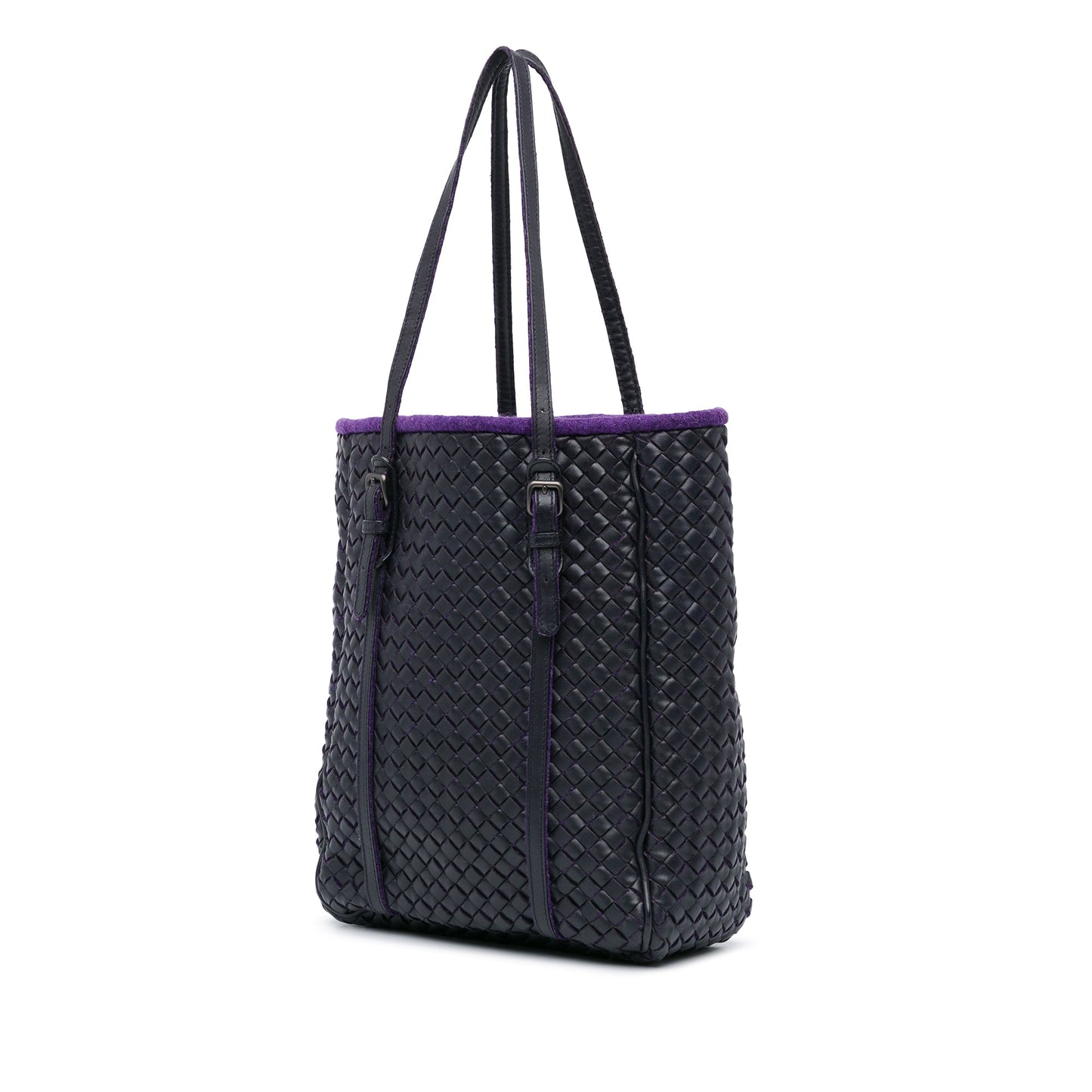Purple Bottega Veneta Leather Intrecciato Tote