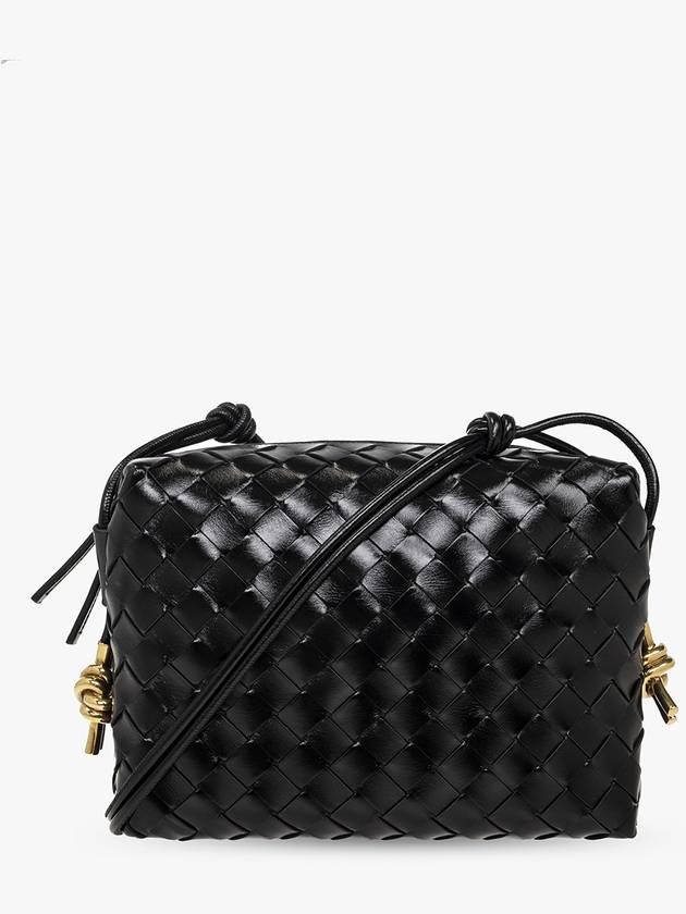 Bottega Veneta Intrecciato Small Leather Shoulder Bag Black