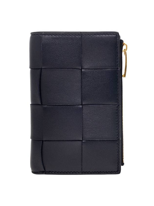 Bottega Veneta Intrecciato Medium Bifold Zipper Medium Wallet Space