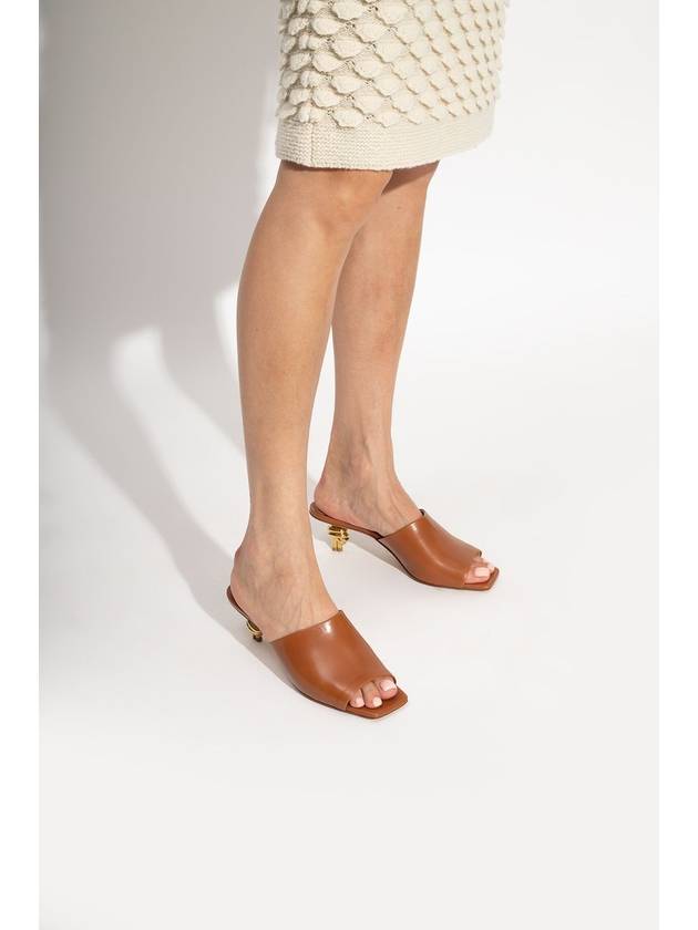 Bottega Veneta Bottega Veneta Leather Mules, Women's, Brown