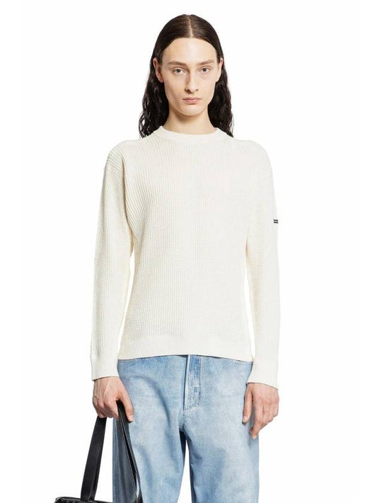 Bottega Veneta H71 793753v3ku0 9300 Men's Pullover Knit Cardigan Sweater Jumper Zip-up Logo Cardigan MAN OFF WHITE KNITWEAR