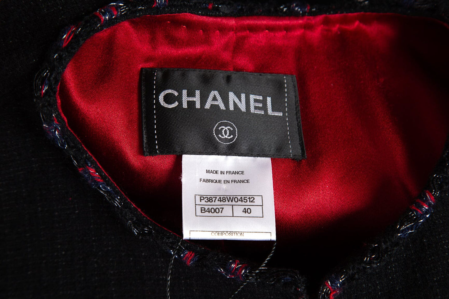 Chanel 2010 Black Embellished Trim Evening Jacket Blazer SZ 40