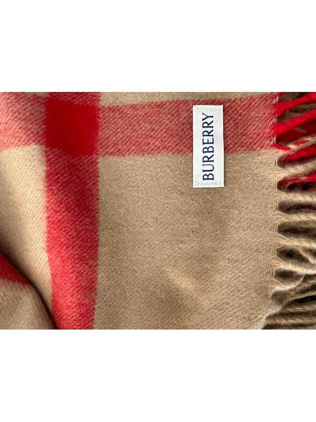 Burberry Wide Classic Check Cashmere Scarf Archive Beige