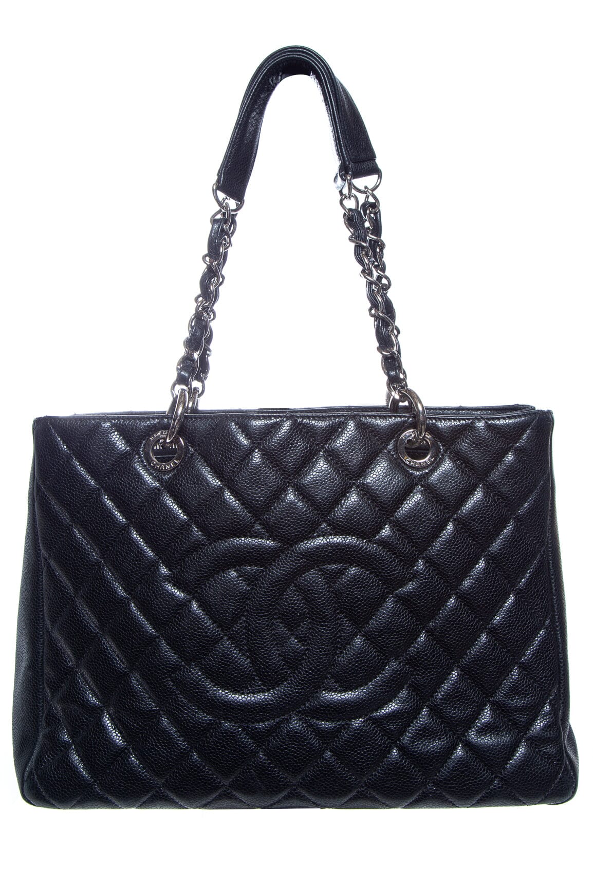 Chanel 2009/10 Black Caviar Grand Shopper Tote Handbag