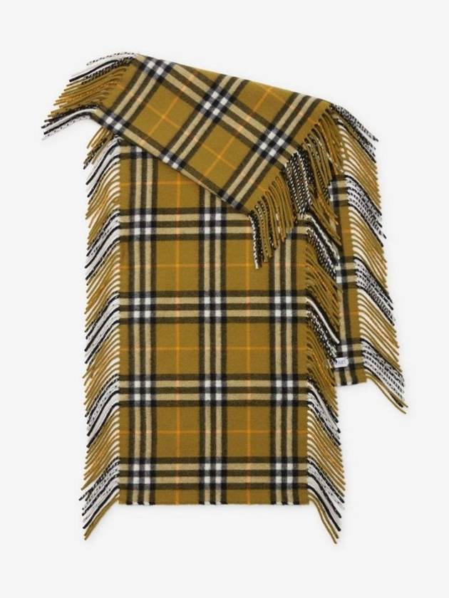 Burberry Happy Check Cashmere Scarf Oxide