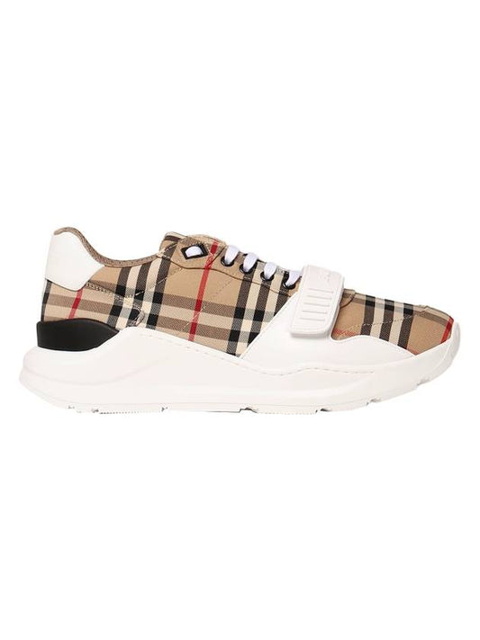 Burberry Vintage Check Suede Leather Sneakers Archive Beige