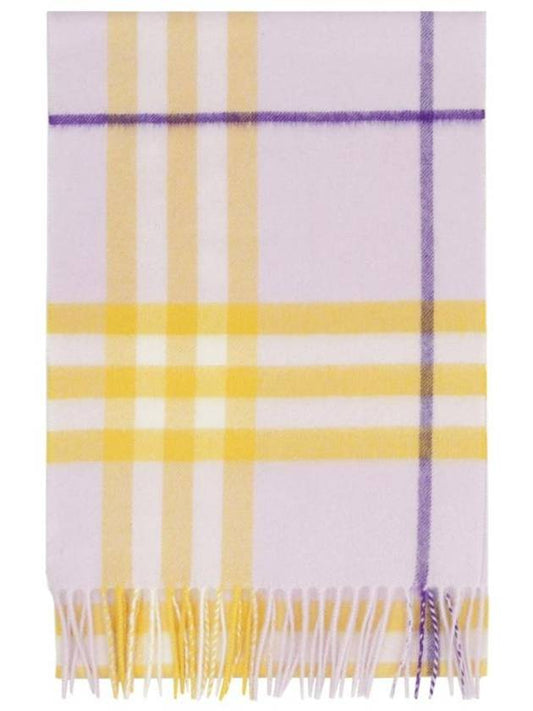 Burberry Check Cashmere Scarf Pink