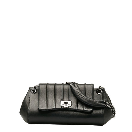 Chanel Mademoiselle Chain Shoulder Bag Black Lambskin