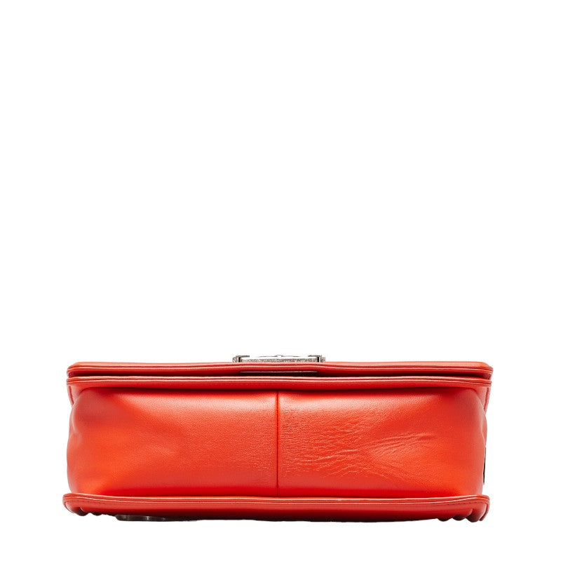 Chanel Boy Shoulder Bag Red Lambskin