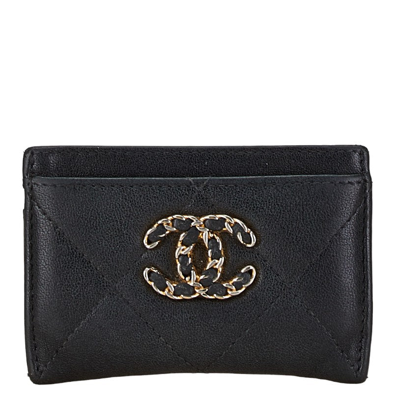 Chanel 19 Coco Mark Card Case AP1167 Black Lambskin in New Condition