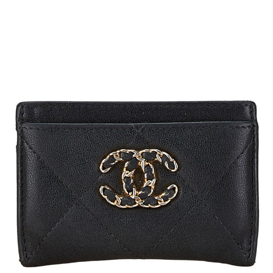 Chanel 19 Coco Mark Card Case AP1167 Black Lambskin in New Condition