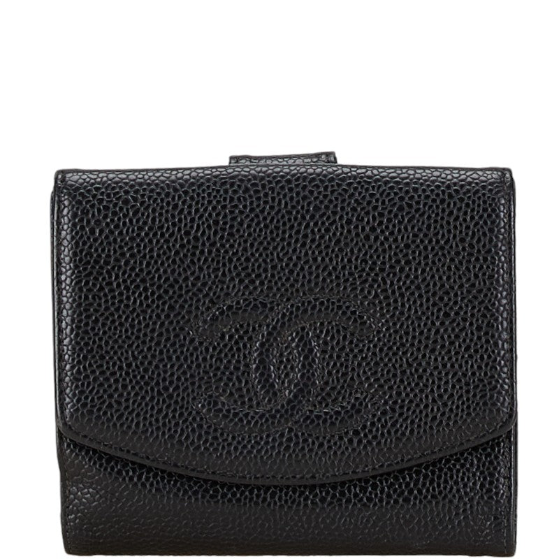 Chanel Caviar Skin Compact Wallet A13496