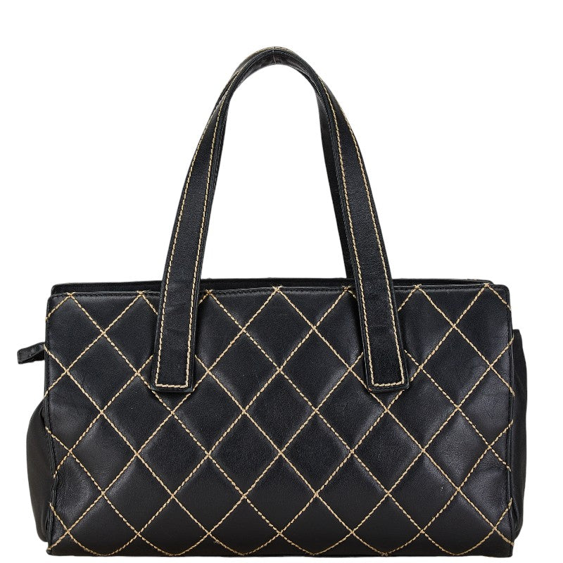 Chanel Wild Stitch Coco Mark Leather Tote Bag