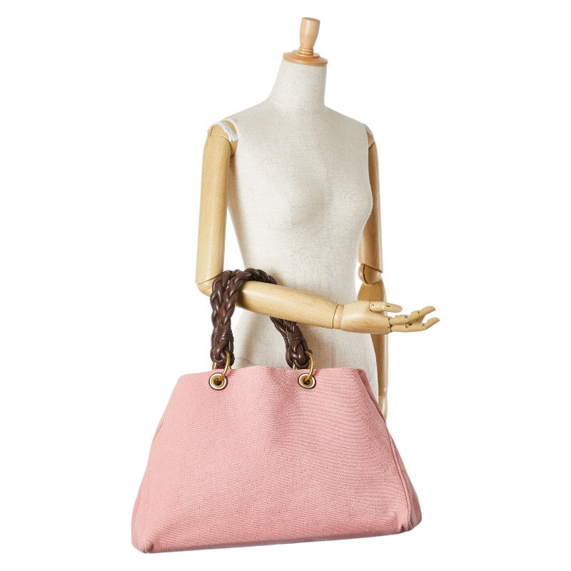 Bottega Veneta Canvas Leather Tote Bag