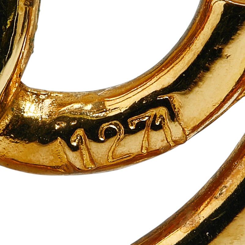 Chanel Coco Mark Round Brooch Gold