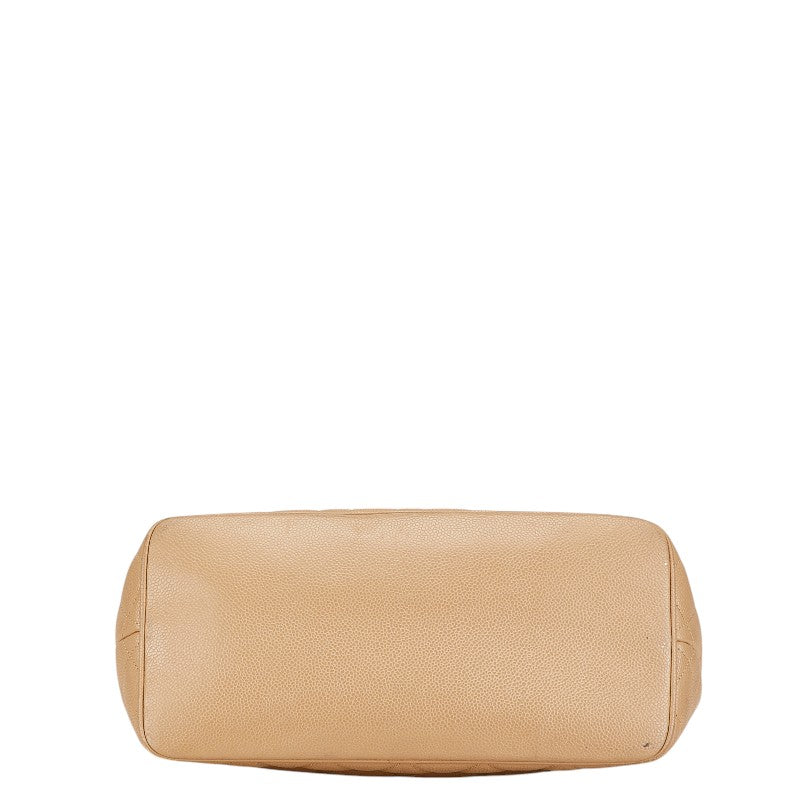 Chanel Caviar Skin Matelasse Tote Bag Beige