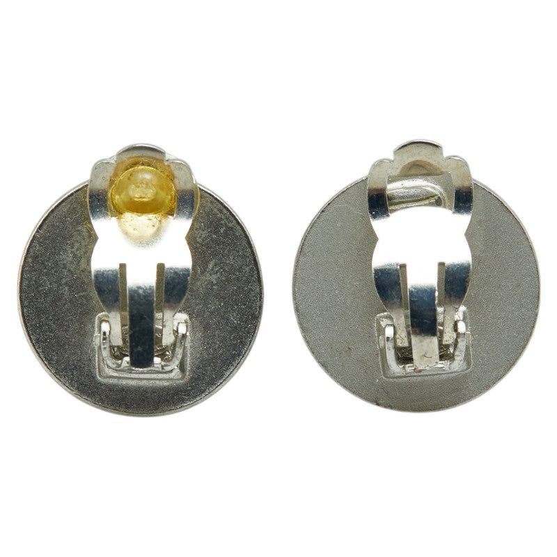 Chanel Coco Mark Round Metal Earrings