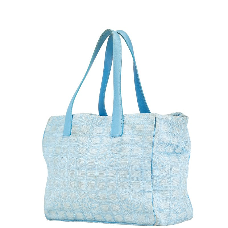 Chanel Nylon Leather Tote MM Coco Mark Bag