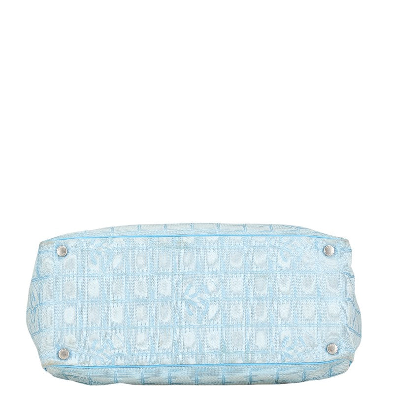 Chanel Nylon Leather Tote MM Coco Mark Bag