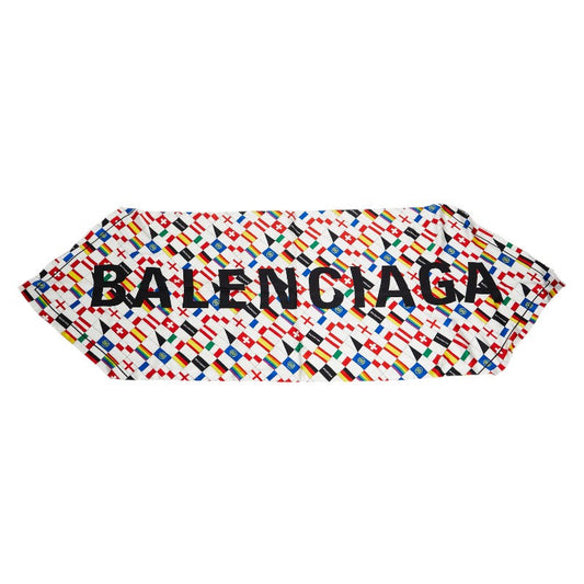 Balenciaga Silk Logo Flag Scarf