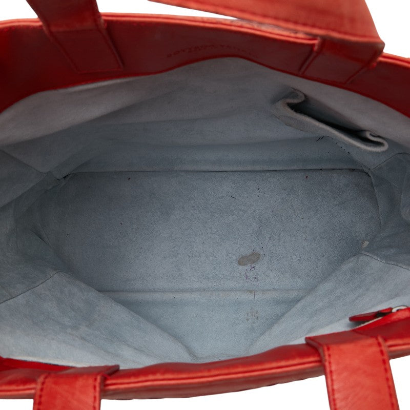 Bottega Veneta Intrecciato Leather Handbag Red