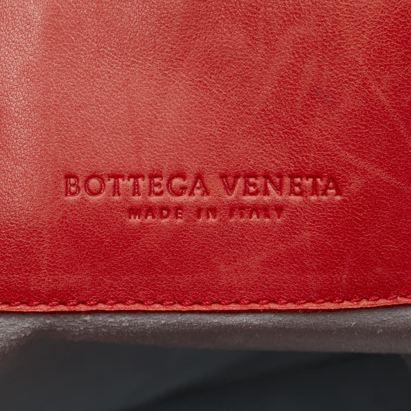 Bottega Veneta Intrecciato Leather Handbag Red