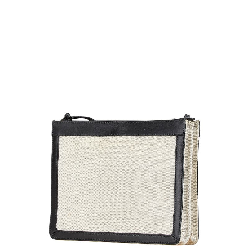 Balenciaga Canvas Leather Navy Pochette Crossbody