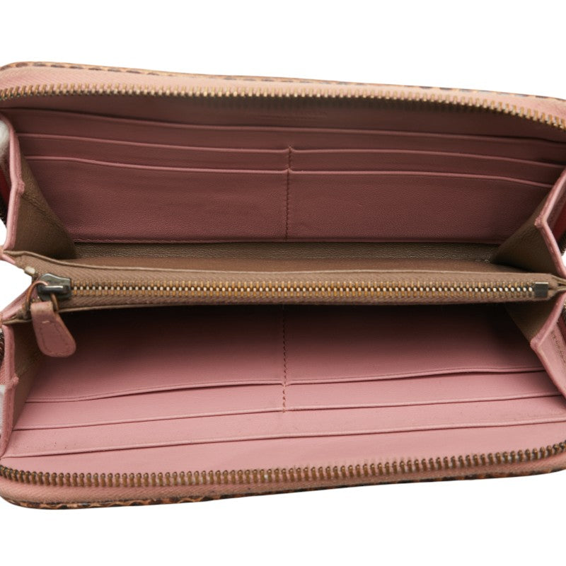 Bottega Veneta Python Intrecciato Zip Wallet