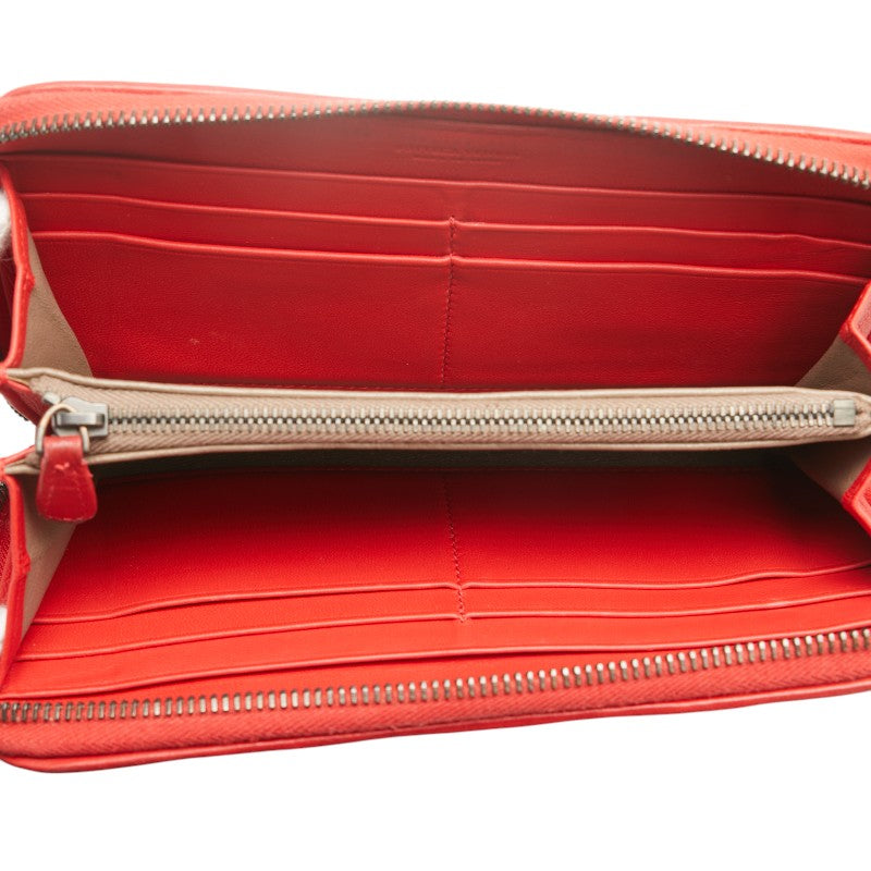 Bottega Veneta Intrecciato Python Leather Wallet