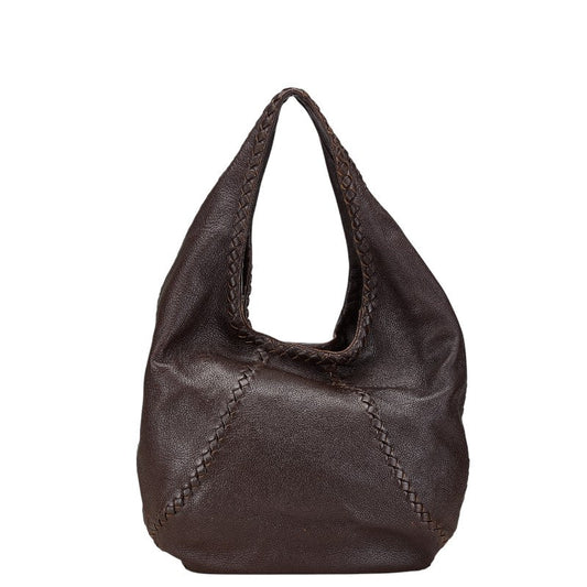 Bottega Veneta Leather Shoulder Bag Brown