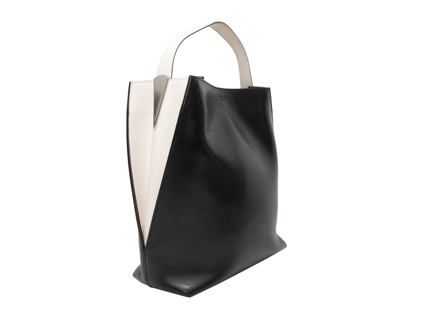 Black & White Balenciaga Everyday Bucket Tote Bag