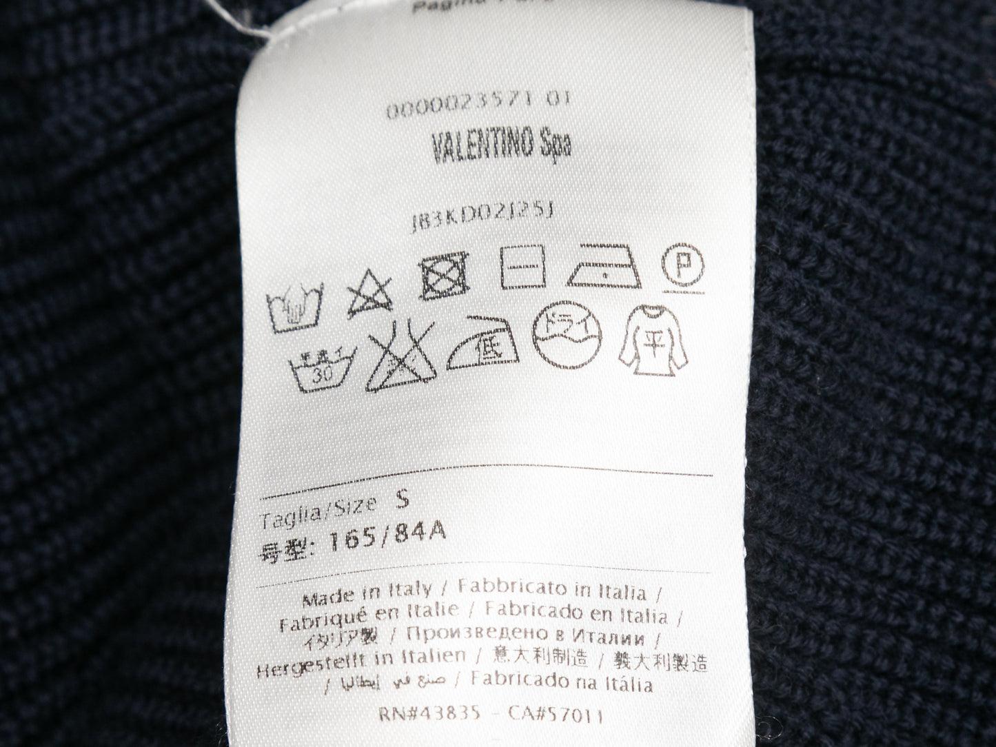 Navy Valentino Virgin Wool Knit Rockstud-Embellished Mini Dress Size US XS/S