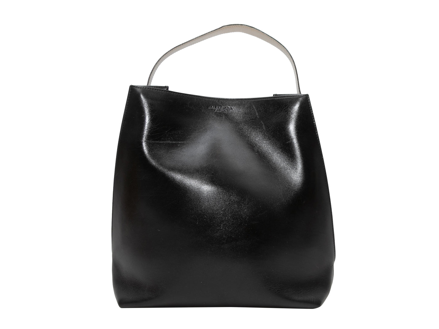 Black & White Balenciaga Everyday Bucket Tote Bag