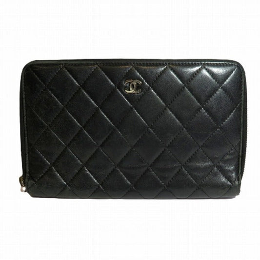 Chanel Matelasse Organizer Zip Wallet