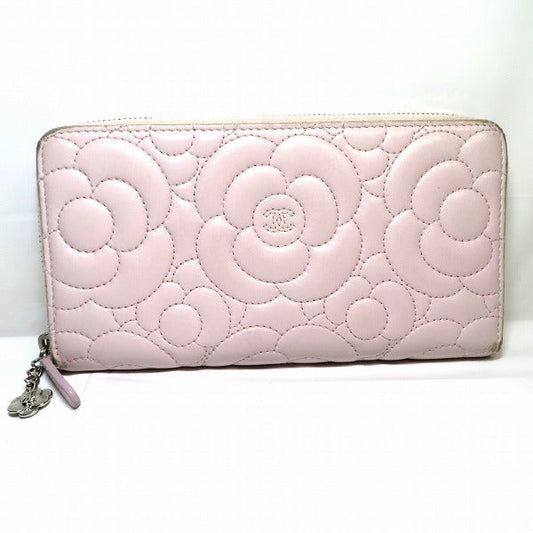 Chanel Camellia Round Zip Wallet